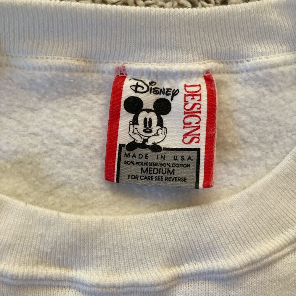 Vintage 90's Disney Minnie Mouse Double Sided Graphic Logo Sweatshirt Medium USA - Picture 7 of 8